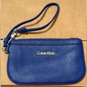 Blue Calvin Klein Wristlet